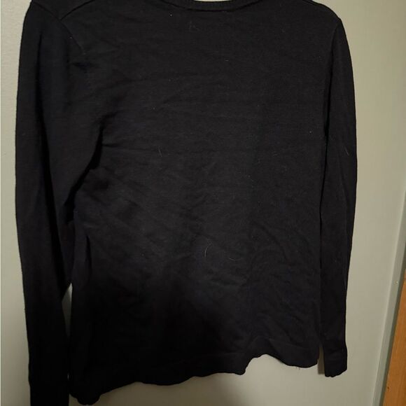 Croft and Barrow Button Down Beaded Cardigan Sweater Size M Black - Picture 3 of 5